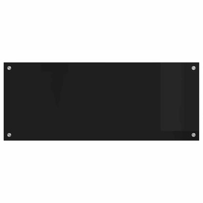 Kitchen Backsplash Black 100 x 40 cm Tempered Glass