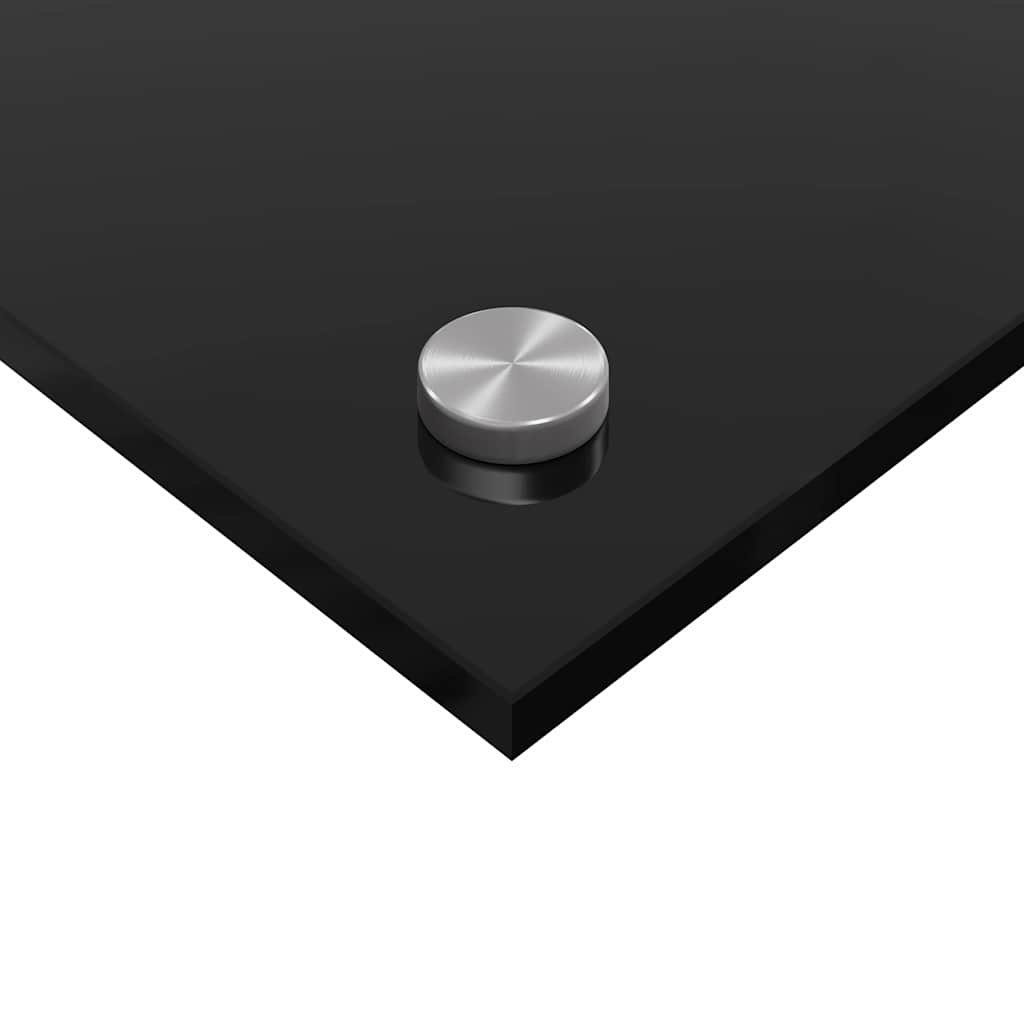 Kitchen Backsplash Black 100 x 60 cm Tempered Glass