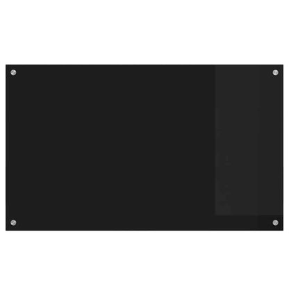 Kitchen Backsplash Black 100 x 60 cm Tempered Glass