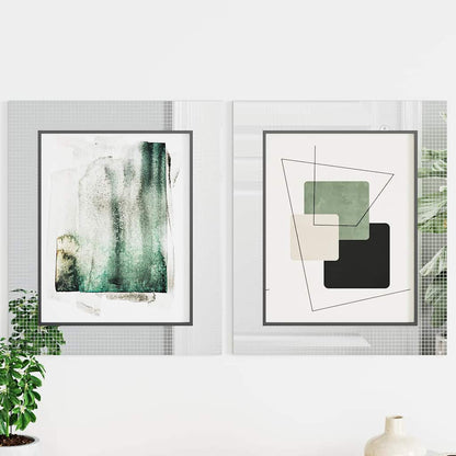 Mirror Mosaic Tile Geometric 12 pcs Silver 30 x 30 cm Glass