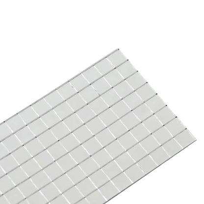 Mirror Mosaic Tile Geometric 3 pcs Silver 100 x 4 cm Glass