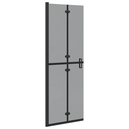 Walk-In Shower Wall Folding Black 70 x 6.5 x 190 cm