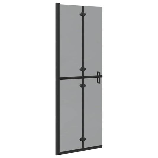 Walk-In Shower Wall Folding Black 70 x 6.5 x 190 cm