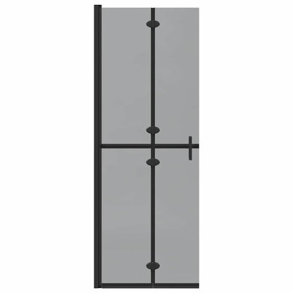 Walk-In Shower Wall Folding Black 70 x 6.5 x 190 cm