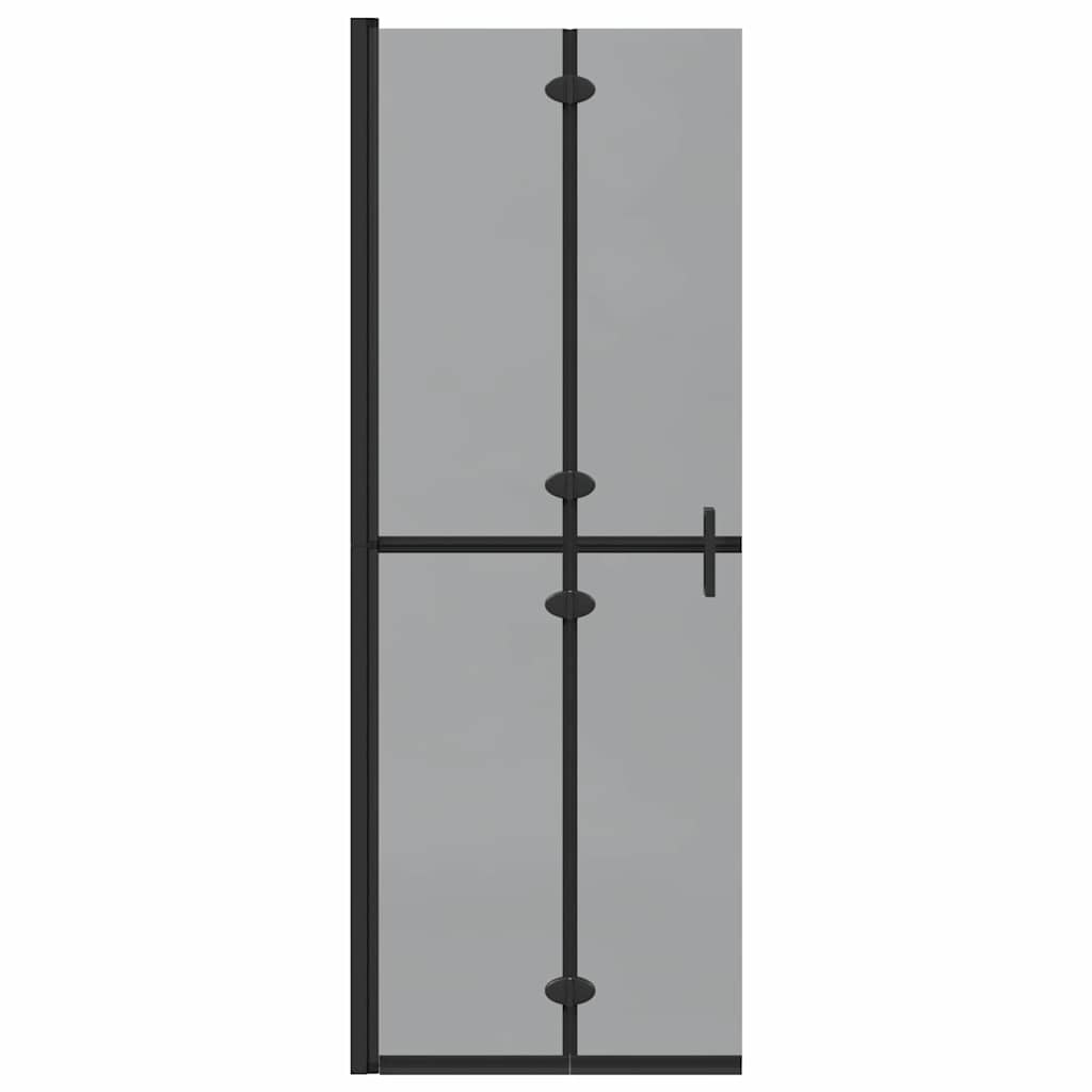 Walk-In Shower Wall Folding Black 70 x 6.5 x 190 cm