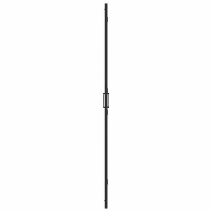 Walk-In Shower Wall Folding Black 70 x 6.5 x 190 cm