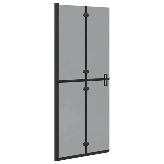 Walk-In Shower Wall Folding Black 80 x 6.5 x 190 cm