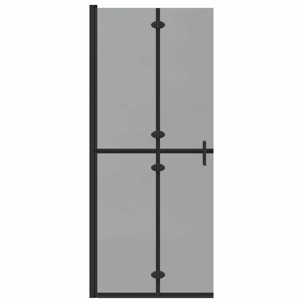 Walk-In Shower Wall Folding Black 80 x 6.5 x 190 cm