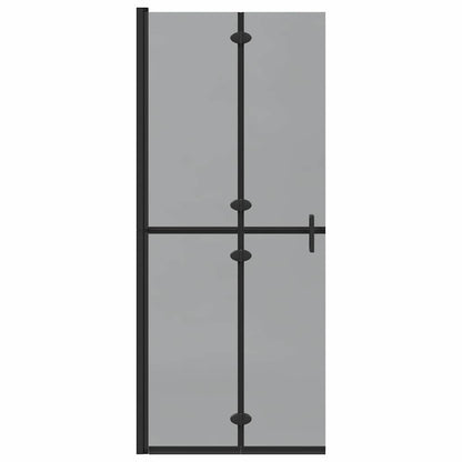 Walk-In Shower Wall Folding Black 80 x 6.5 x 190 cm