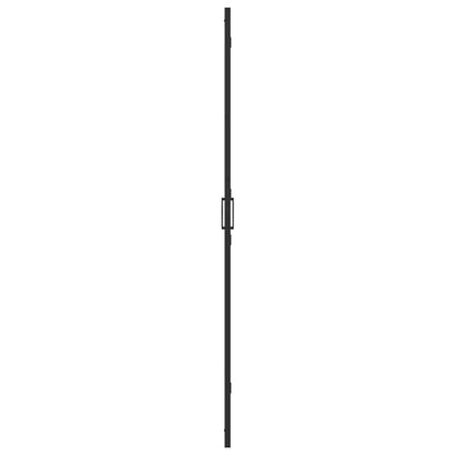 Walk-In Shower Wall Folding Black 80 x 6.5 x 190 cm
