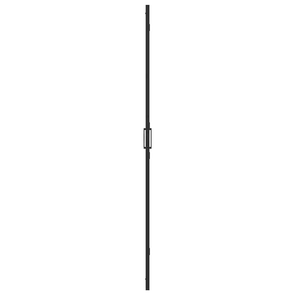 Walk-In Shower Wall Folding Black 80 x 6.5 x 190 cm