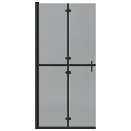 Walk-In Shower Wall Folding Black 90 x 6.5 x 190 cm