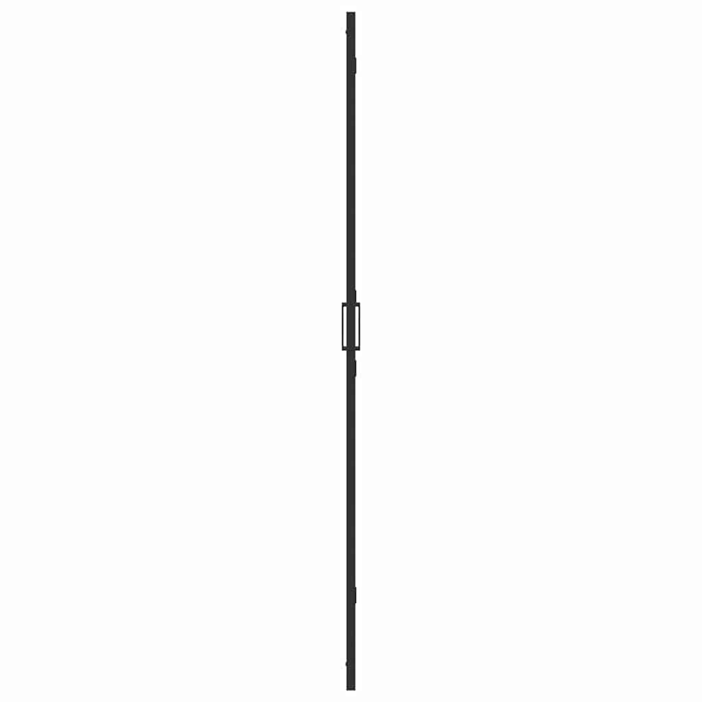 Walk-In Shower Wall Folding Black 90 x 6.5 x 190 cm