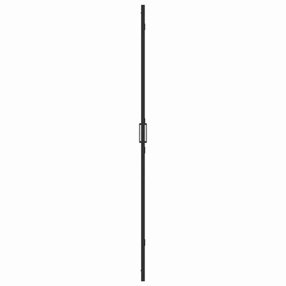 Walk-In Shower Wall Folding Black 90 x 6.5 x 190 cm