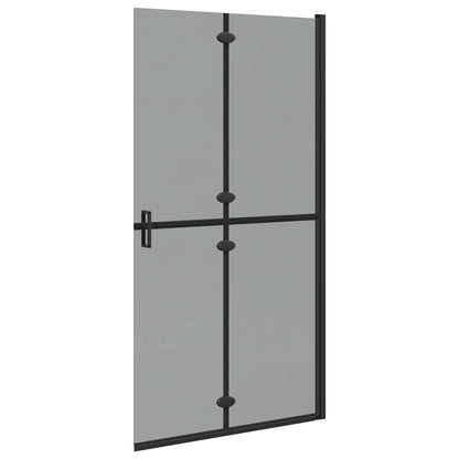 Walk-In Shower Wall Folding Black 100 x 6.5 x 190 cm