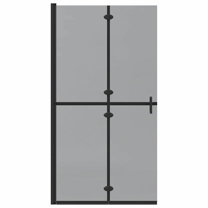 Walk-In Shower Wall Folding Black 100 x 6.5 x 190 cm