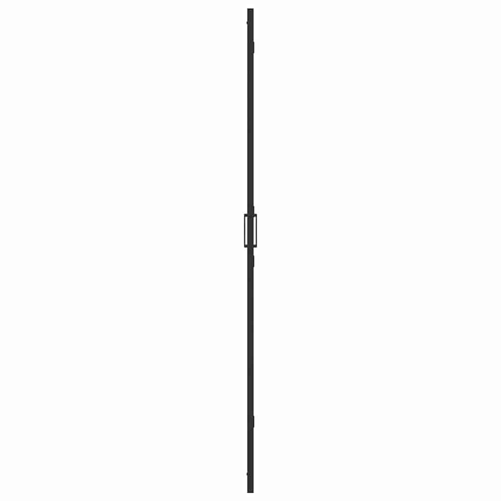 Walk-In Shower Wall Folding Black 100 x 6.5 x 190 cm