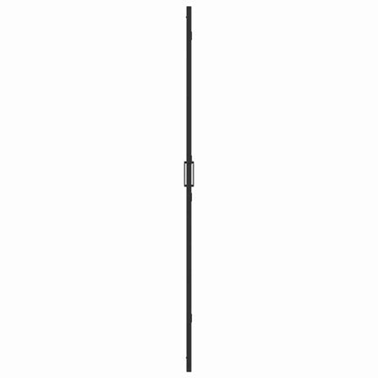 Walk-In Shower Wall Folding Black 100 x 6.5 x 190 cm