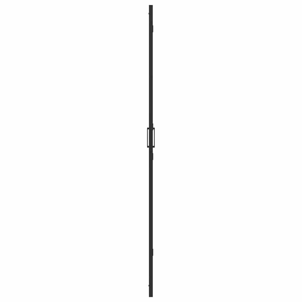 Walk-In Shower Wall Folding Black 110 x 6.5 x 190 cm