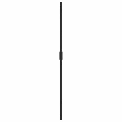 Walk-In Shower Wall Folding Black 110 x 6.5 x 190 cm