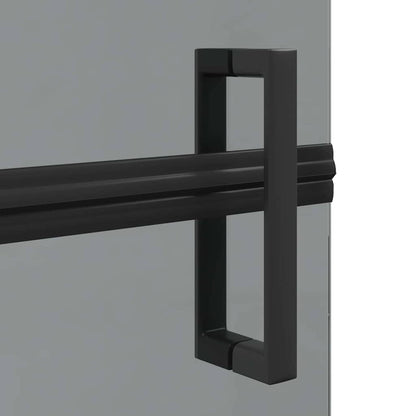 Walk-In Shower Wall Folding Black 120 x 6.5 x 190 cm