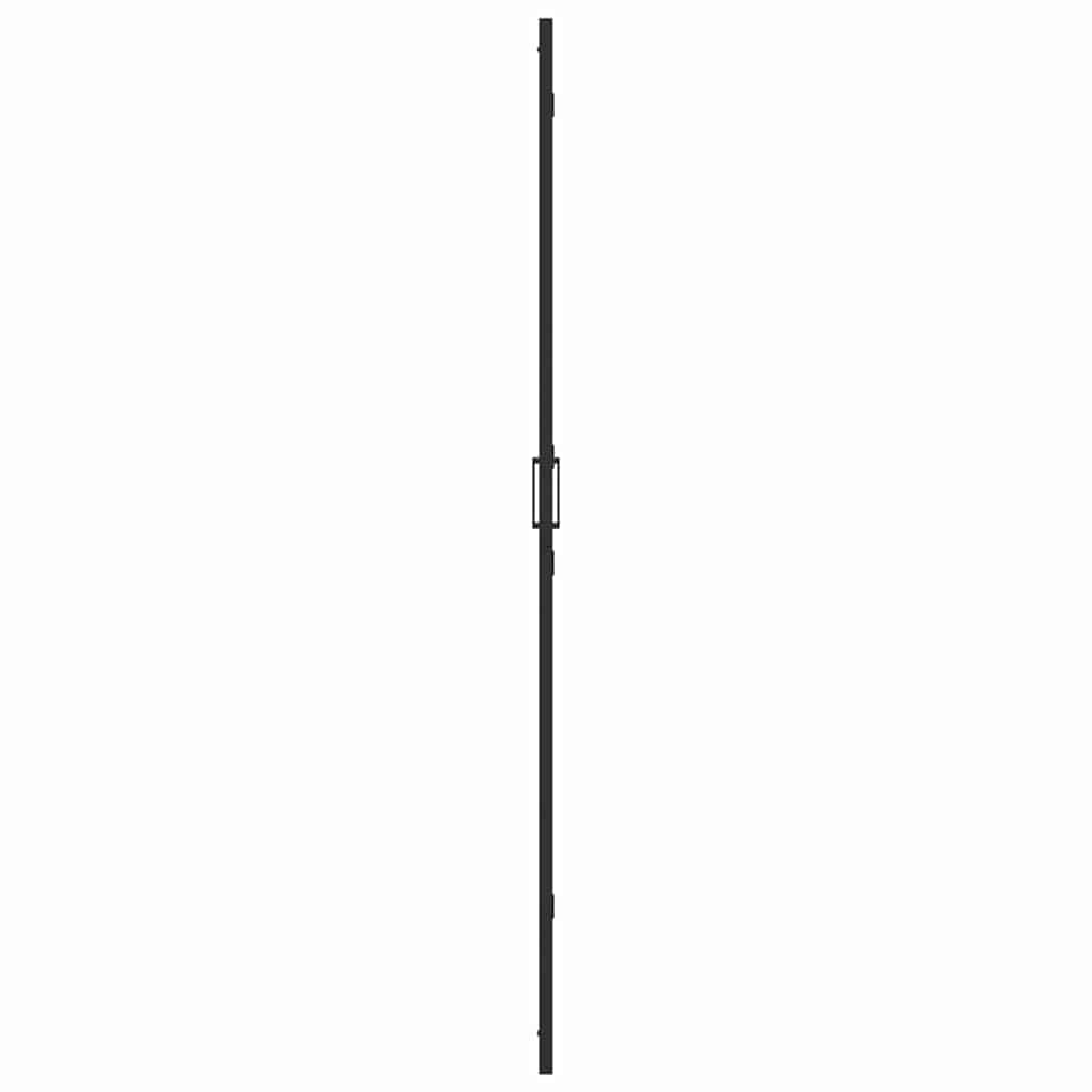 Walk-In Shower Wall Folding Black 120 x 6.5 x 190 cm