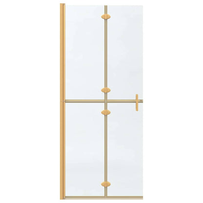 Walk-In Shower Wall Folding Gold 80 x 6.5 x 190 cm
