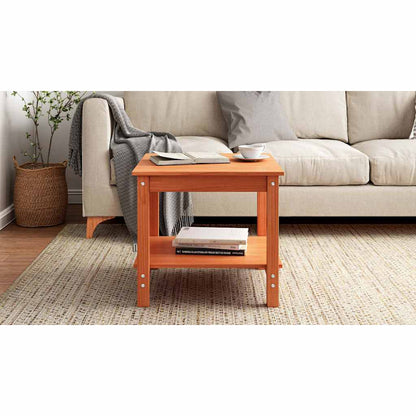 Coffee Table Wax brown 50 x 50 x 45 cm Solid pine wood