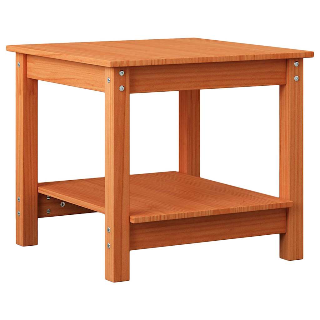 Coffee Table Wax brown 50 x 50 x 45 cm Solid pine wood