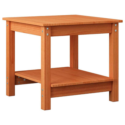 Coffee Table Wax brown 50 x 50 x 45 cm Solid pine wood