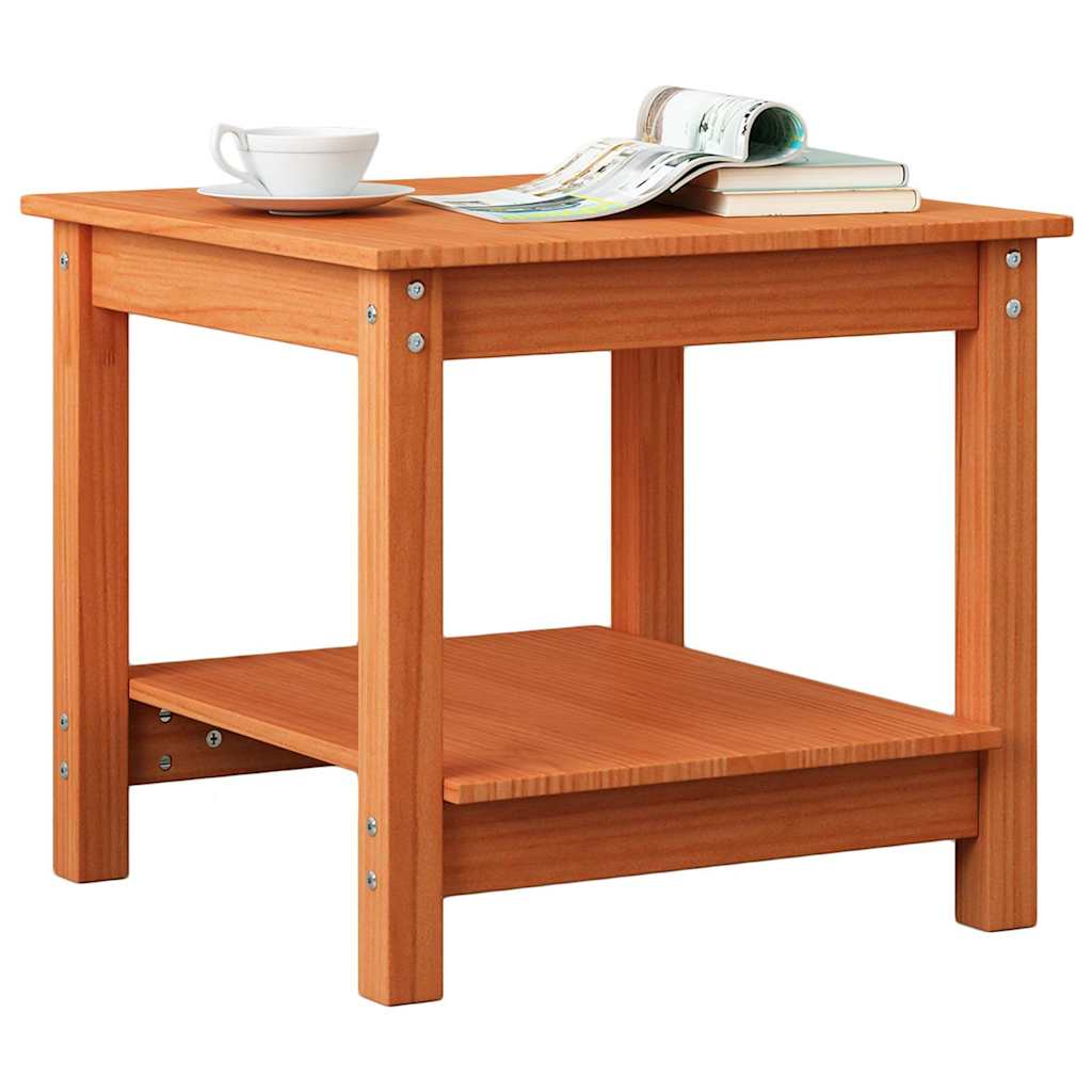 Coffee Table Wax brown 50 x 50 x 45 cm Solid pine wood