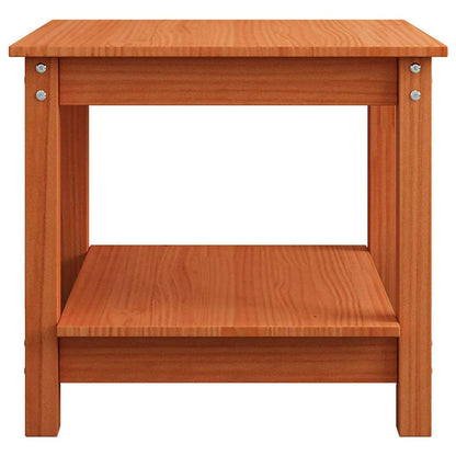 Coffee Table Wax brown 50 x 50 x 45 cm Solid pine wood