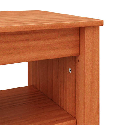 Shoe Bench with Shelf with Storage Wax Brown 160 x 36.5 x 50 cm