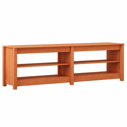 Shoe Bench with Shelf with Storage Wax Brown 160 x 36.5 x 50 cm