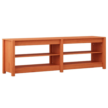 Shoe Bench with Shelf with Storage Wax Brown 160 x 36.5 x 50 cm