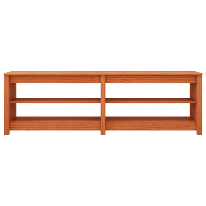 Shoe Bench with Shelf with Storage Wax Brown 160 x 36.5 x 50 cm