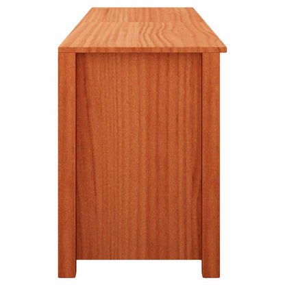 Shoe Bench with Shelf with Storage Wax Brown 160 x 36.5 x 50 cm
