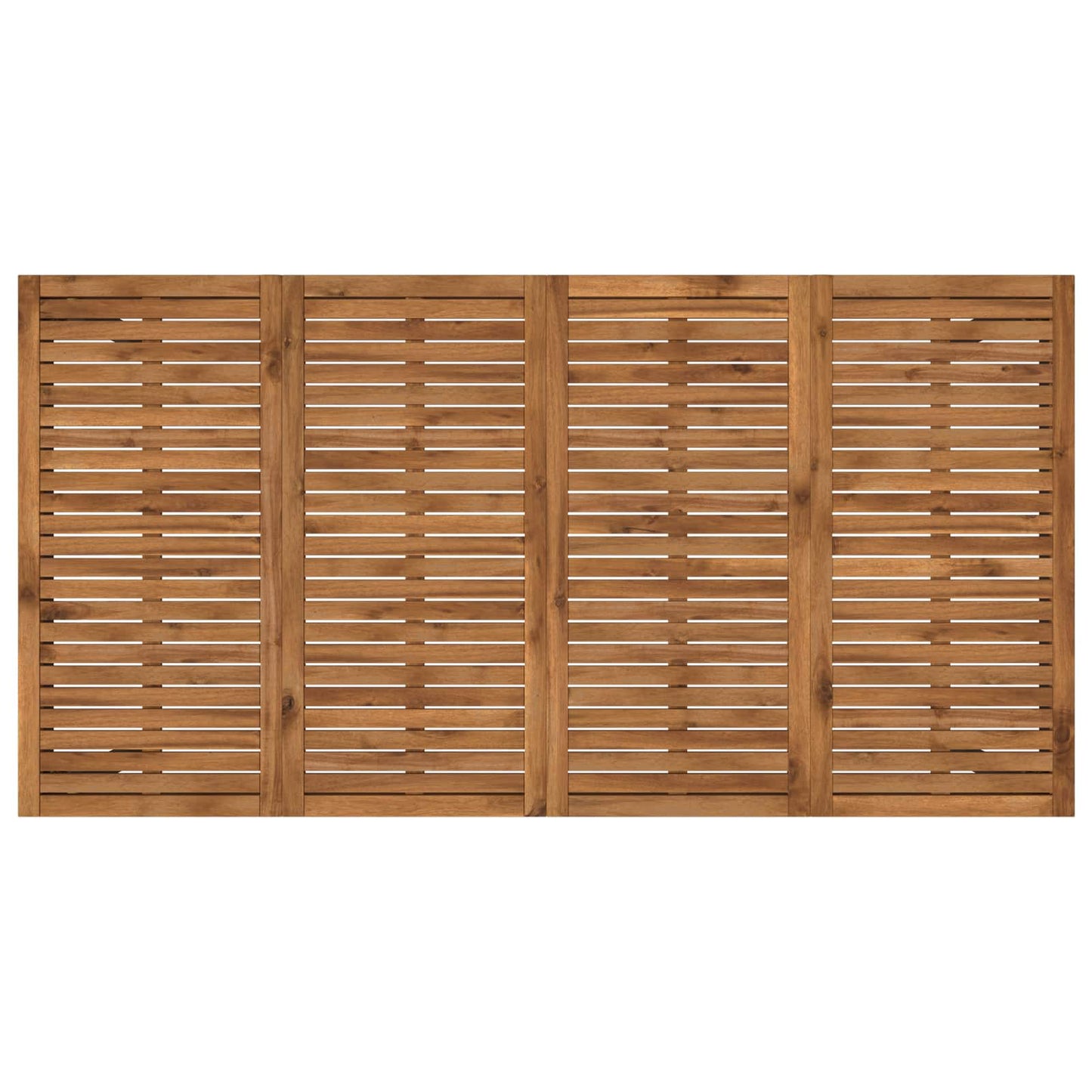 Garden Dinner Table Natural and Black 196 x 100.5 x 75 cm