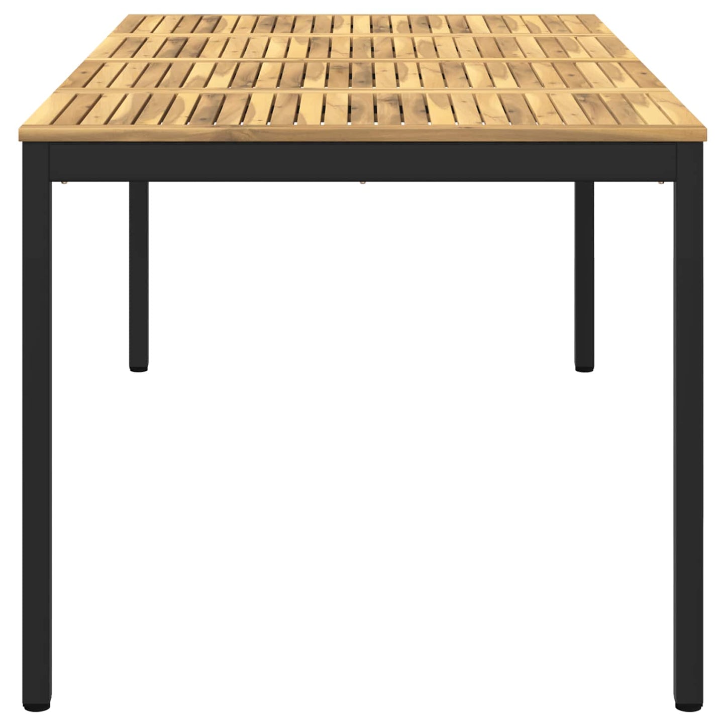 Garden Dinner Table White and Black 196 x 100.5 x 75 cm