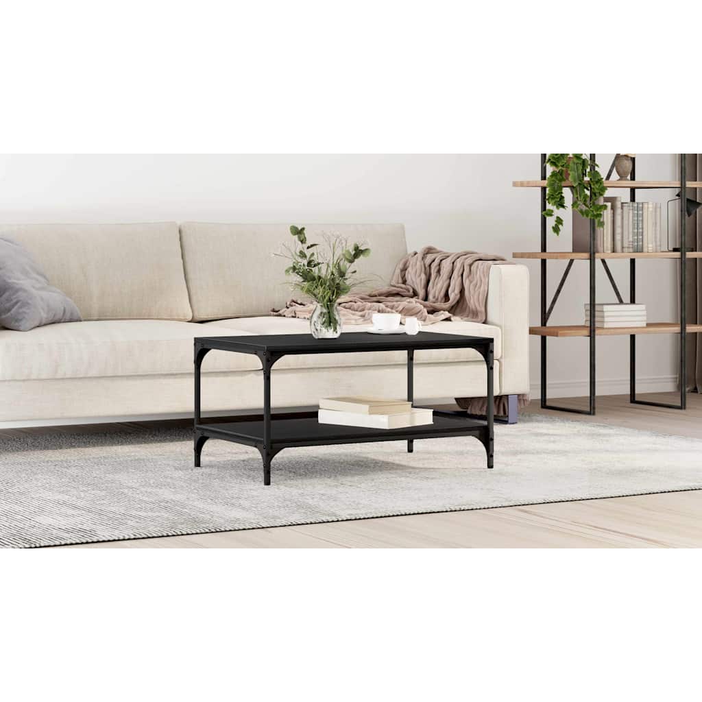 Coffee Table Black Oak 82 x 50 x 40 cm Engineered Wood