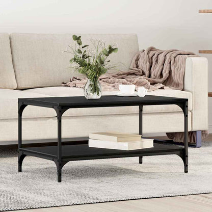 Coffee Table Black Oak 82 x 50 x 40 cm Engineered Wood