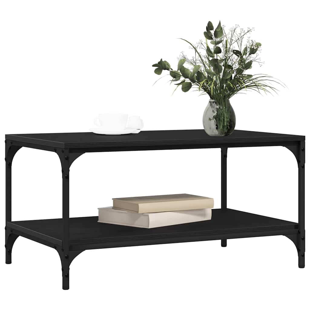 Coffee Table Black Oak 82 x 50 x 40 cm Engineered Wood