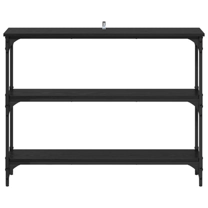 Console Table Black oak 100 x 22.5 x 75 cm Engineered Wood