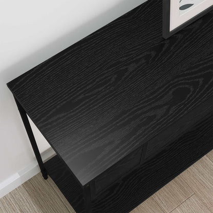 Console Table Black oak 100 x 34.5 x 75 cm Engineered wood