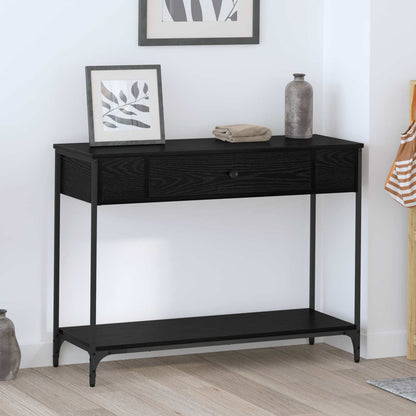 Console Table Black oak 100 x 34.5 x 75 cm Engineered wood