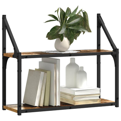 Wall Shelf with Shelf Old wood 60 x 21 x 51 cm Engineered Wood
