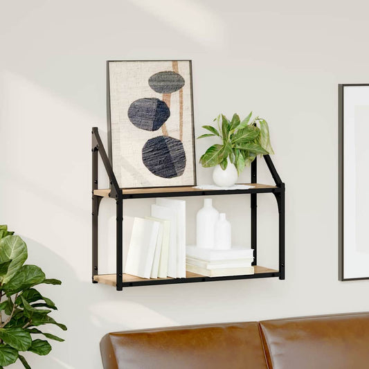 Wall Shelf Wall-Mounted Artisan oak 60 x 21 x 51 cm