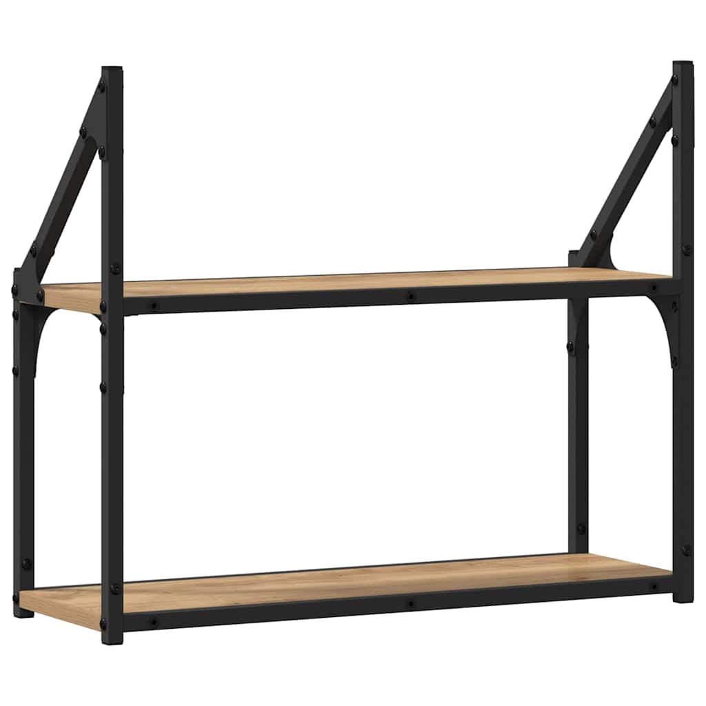 Wall Shelf Wall-Mounted Artisan oak 60 x 21 x 51 cm