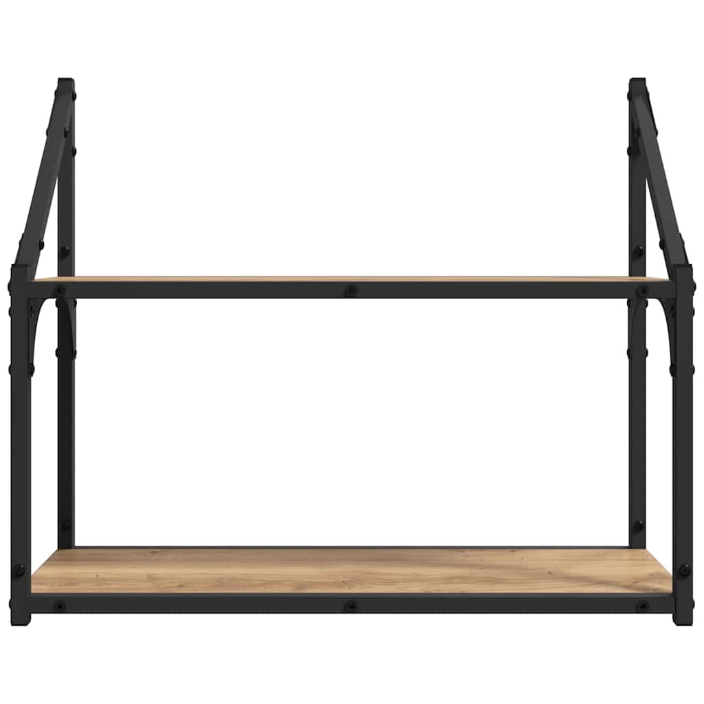Wall Shelf Wall-Mounted Artisan oak 60 x 21 x 51 cm