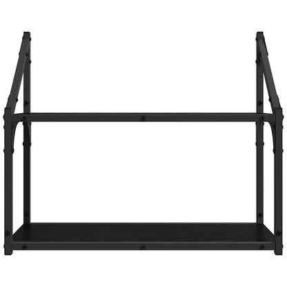 Wall Shelf with Shelf Black oak 60 x 21 x 51 cm Engineered Wood